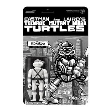 Imagem de Super7 Teenage Mutant Ninja Turtles Leonardo (Comic Grayscale) - 3.75" TMNT Action Figure with Accessories Classic Cartoon Collectibles