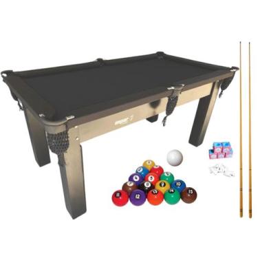 Imagem de Mesa de Sinuca/Snooker/Bilhar com kit Impar Sports, Black