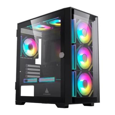 Imagem de Gabinete Gamer Acegeek Odyssey Mini, Mid-Tower, Lateral de Vidro, Pret