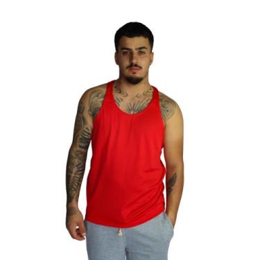 Imagem de Regata Nadador Masculino Academia Fitness - JinkingStore, Vermelho, M