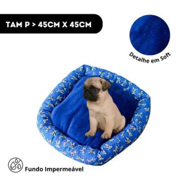 Imagem de Caminha Cachorro Pequeno Médio com Zíper Lavável Barato 45x45cm - LF E