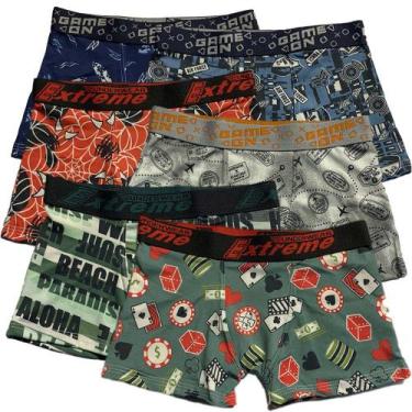 Imagem de Kit 6 Cuecas Boxer Infantil Fristyle Em Microfibra Estampada, G