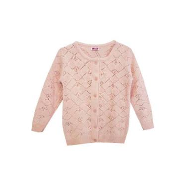 Imagem de Blusa tricô infantil feminina Carlan, Salmão, 4
