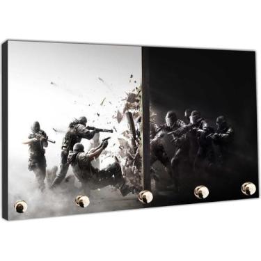 Imagem de Porta Chaves Jogos Games Rainbow Six Organizador Chaveiro - Vital Quad