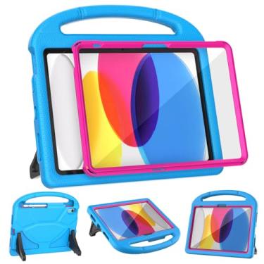 Imagem de YIHE Capa infantil para iPad 10ª geração de 10,9 polegadas 2022 - Capa protetora à prova de choque com protetor de tela integrado, suporte estável e suporte de caneta para modelos de iPad