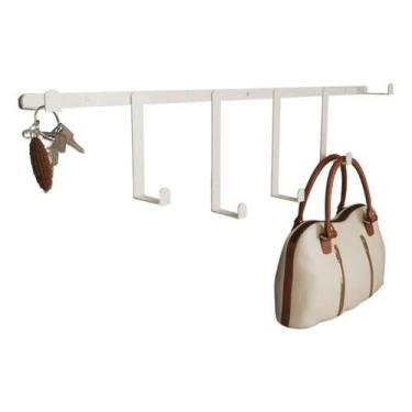 Imagem de Cabideiro de Porta e Parede de Metal com Quatro Ganchos Cabide de Pare