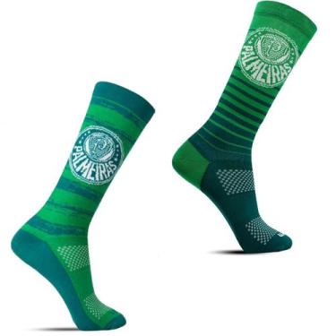 Imagem de Kit 2 Pares Meia Ciclismo Corrida Fitness Running Bike GYM PALMEIRAS -