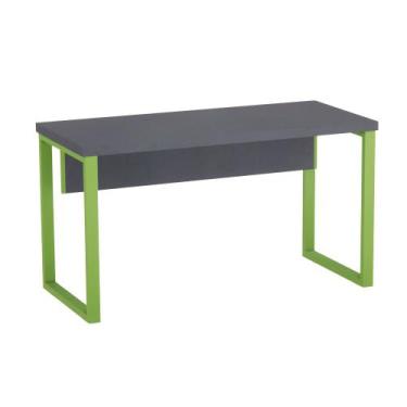 Imagem de Mesa Auxiliar Tubolar PE 40 Pandin 90 Cm Grafito e Verde