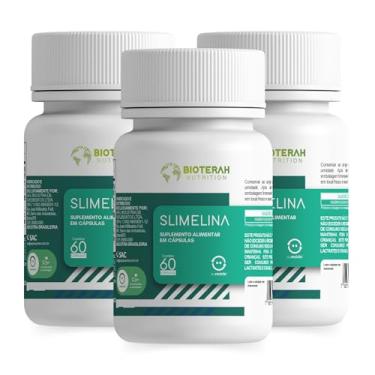 Imagem de Slimelina 180 Cápsulas BIOTERAH Complexo Vitamina B Extrato de Laranja Moro Cafeína Magnesio e Vitaminas C e D3