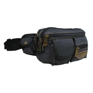 Imagem de Pochete Bolsa De Cintura Em Lona Resistente Confortável Multiuso - KVN