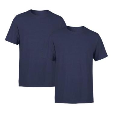Imagem de Kit 2 Camisetas AMGK Masculina Lisa Premium 100% Algodão, M, Masculino