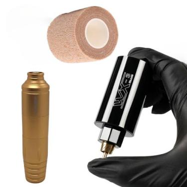 Imagem de Kit Tatuagem Máquina Pen Aurora P2 - Dragoart, Vermelho