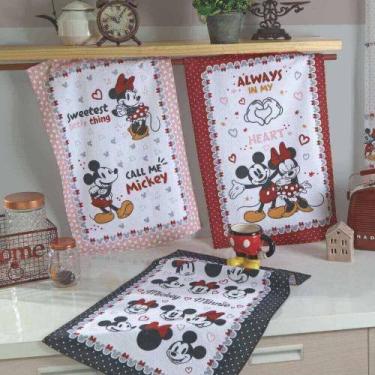 Imagem de kit 3 Panos de Prato Felpudo Mickey Döhler - Dohler, Opção 1, Único