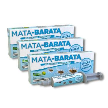 Imagem de Mata Barata Inseticida Uso Caseiro Kit 3 Unidades Gel 10gr - RAWELL QU