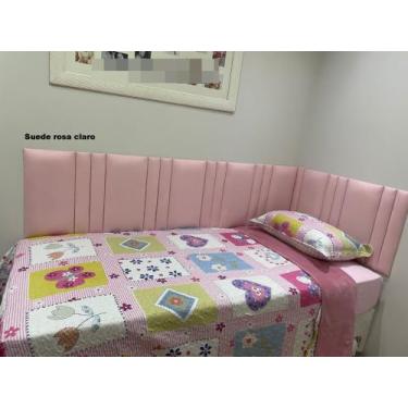 Imagem de Cabeceira modular solteiro em L trilho - 090x189x050 - Koping Lar, Sue