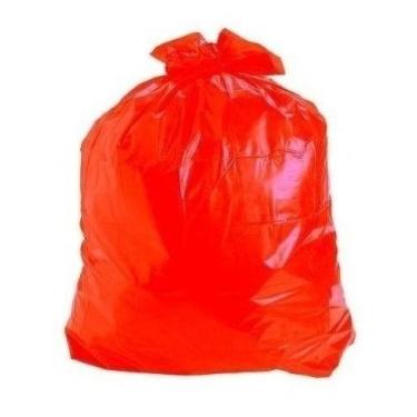Imagem de Saco De Lixo 100 Litros Colorido Vermelho Com 100 Unidades - HIGIPACK