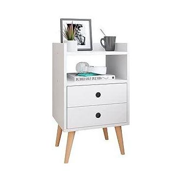 Imagem de Mesa De Cabeceira Retrô Dream Plus - Branco  - MOVEBRINQUE