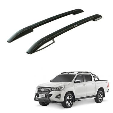 Imagem de Rack Teto Longarina Hilux 2016 2017 2018  Cd Alumínio Preto - Bepo