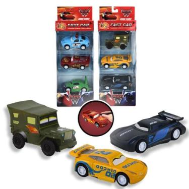 Imagem de Coleção em Miniaturas de Veículos Com Fricção Relâmpago MCqueen, 3 Peç