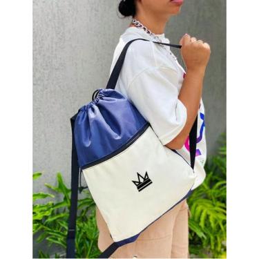 Imagem de Mochila Saco Nylon COROA Academia Esportiva Gym Bag Fitness Unissex Co