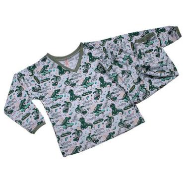 Imagem de Kit 3 Pijama Infantil De Algodão Menino Menina Manga Longa 1 2 4 Anos 