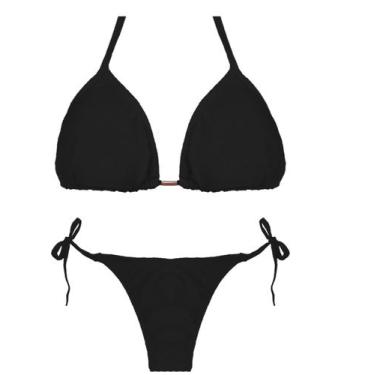 Imagem de Biquini Cortininha Praia Piscina Verão - DYTHELIN MODAS, Branco, G