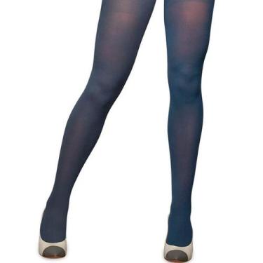 Imagem de Meia-Calça  lisa Fio 80 Dantelle 1738 Opaca. - Demillus, Azul marinho,