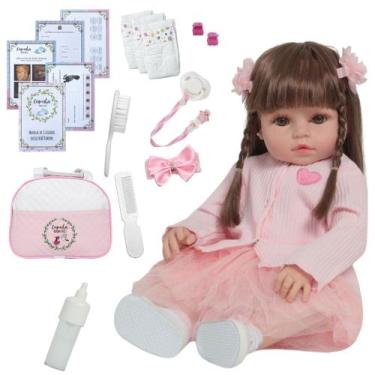 Imagem de Bebê Reborn Princesa Valentina Enxoval Completo Lindos Itens - Cegonha