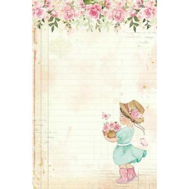 Imagem de Papel Carta Coleção Mon Monde Rose I - PEC-022 - Litoarte