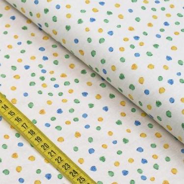 Imagem de Tecido Estampado para Patchwork - Brasilidade Põe na Mesa Decor Poá Co