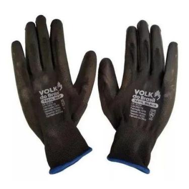 Imagem de Luva Volk Nylon Pu Preta Ca 30916 Tamanho M