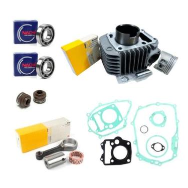 Imagem de Kit cilindro Motor Rolamentos Biela Juntas Biz 125 ate 2008 - METAL LE