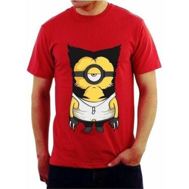 Imagem de Camiseta Minions Volverine Xmen Desenho Masculina - Tee Geek, M, Verme