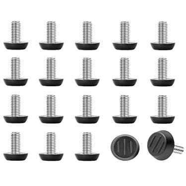 Imagem de WAFJAMF 20 peças 1/10.2 cm UNC niveladores de móveis ajustáveis pés de mesa rosqueados, parafuso na cadeira desliza, nivelamento para mesas, cadeiras, pernas de móveis