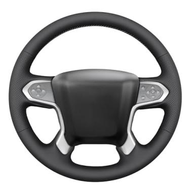 Imagem de MEWANT Capa de volante costurada à mão para Chevrolet Silverado 2014 acessórios de volante de carro