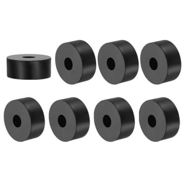Imagem de PATIKIL Espaçador de borracha multiuso, 8 peças 0,4" ID x 3,5 cm OD x 0,6 cm T neoprene redondo antivibração almofadas isolador buchas de borracha espaçador arruela para parafusos HVAC acessórios de