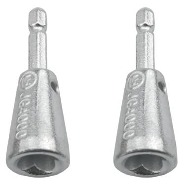 Imagem de ZZHXSM 2 peças furadeira elétrica fusão de fio de metal terminal de energia prata slot de fusão redonda bloco de terminais torção para furadeira elétrica doméstica manutenção de carro