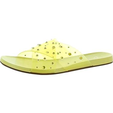 Imagem de Jessica Simpson Sandália feminina Tislie com bico aberto sem cadarço, Tpu amarelo, 34