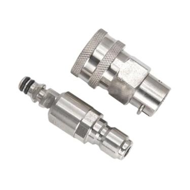 Imagem de Generic Adaptador de conexão rápida para lavadora de alta pressão, encaixe para tubo de água, acessório para máquina de lavar carro de 3/8", plugue de, Conjunto de Conectores