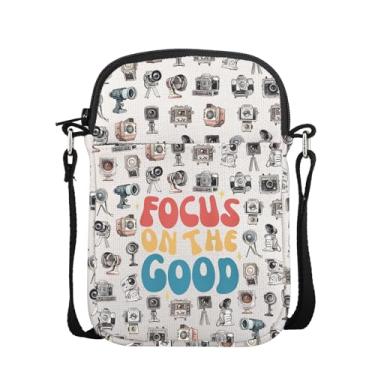 Imagem de POFULL Presente de fotógrafo, presente fotográfico, bolsa mensageiro, amante da câmera, foco na boa bolsa tiracolo, Foco na