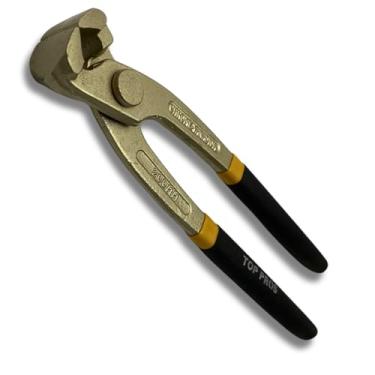 Imagem de Top Flex, Alicate Corte Frontal 8" Torques Aço Carbono Niquelado Turquesa Armador Azulejista Piso Arame 200mm