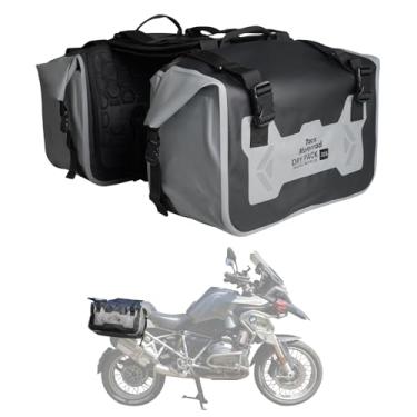 Imagem de tacxmotorrad Bolsa para selim de motocicleta, bolsa traseira de 30 L, à prova d'água, com motor removível, bolsa de bagagem, cestos de motor para bicicleta e motocicleta