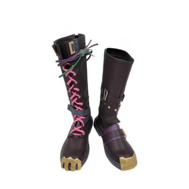 Imagem de COSGOGO Shatterer Jinx Sapatos Cosplay para Novo Jogo Anime LOL Arcane2 Jinx Botas Curtas Mulher Homem Sapatos de Dia das Bruxas, Multi, 40