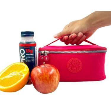 Imagem de Bolsa Térmica Fitness 2,2 Litros Viagem Trabalho Marmita Masculino Feminino Lancheira (Rosa Escuro)