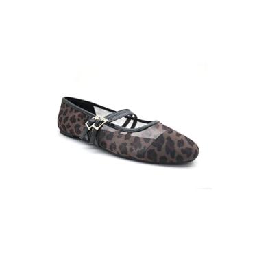 Imagem de Kenneth Cole Mackenzie feminino, Malha de leopardo, 36