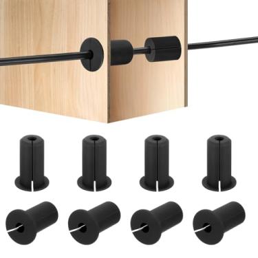 Imagem de HiPicco 8 peças de ilhós de parede para cabos, cabo de silicone de 9,5 cm, bucha de parede, alimentação, kit de roteamento, acessórios, cabo de parede, passagem, para Ethernet com orifício de 7 mm,
