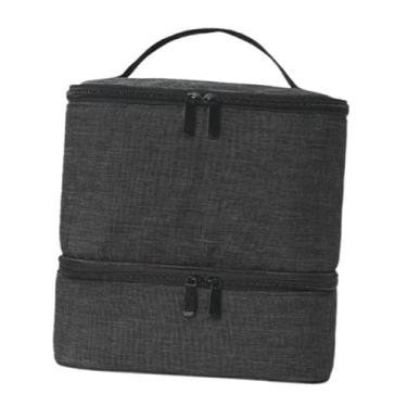 Imagem de harayaa Caixa de transporte de esmalte, bolsa organizadora de esmalte, porta -unhas, estojo de secador de unhas para conjuntos de manicure, suprimentos, Preto