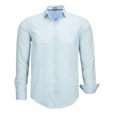 Imagem de Camisa Social Masculina Amil Comfort Manga Longa 1866, Azul bebê, 3