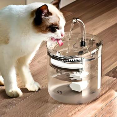 Imagem de Bebedouro Gato Tipo Fonte, Bebedouro Fonte De Água Para Cães Gatos Elétrico Pet,Substituição Do Filtro Da Fonte Para Gatos Capacidade de 2L - DAVEXX®