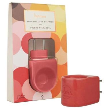 Imagem de Difusor Aromatizador Elétrico Bivolt Colors Terracota Via Aroma - Verm